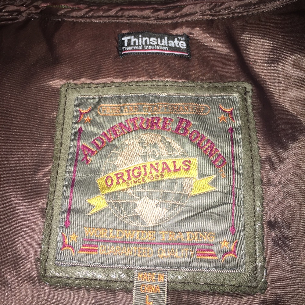 📕END OF STORY SALE! MAKE AN OFFER!👀⬇️Adventure Bound Originals Leather Coat SZ L - Picture 6 of 12